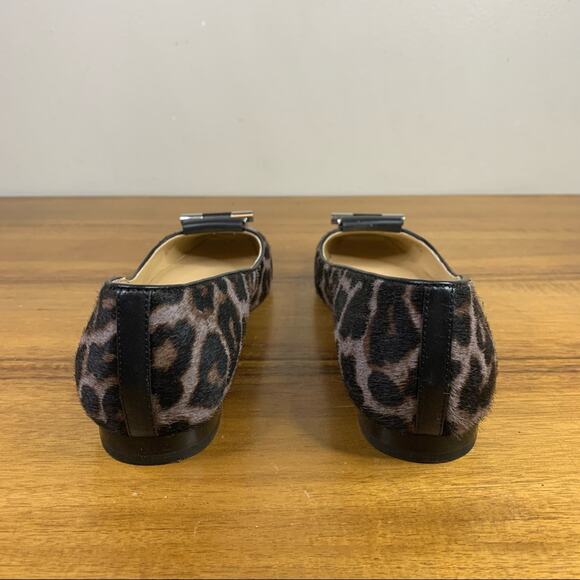 Michael Kors Leopard Print Pony Hair Flat Loafer Size 6 - Picture 4 of 8
